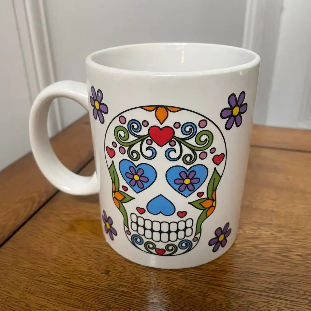 Sugar Skull Coffee Mug Day of the Dead Dia de los Muertos